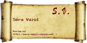 Séra Vazul névjegykártya